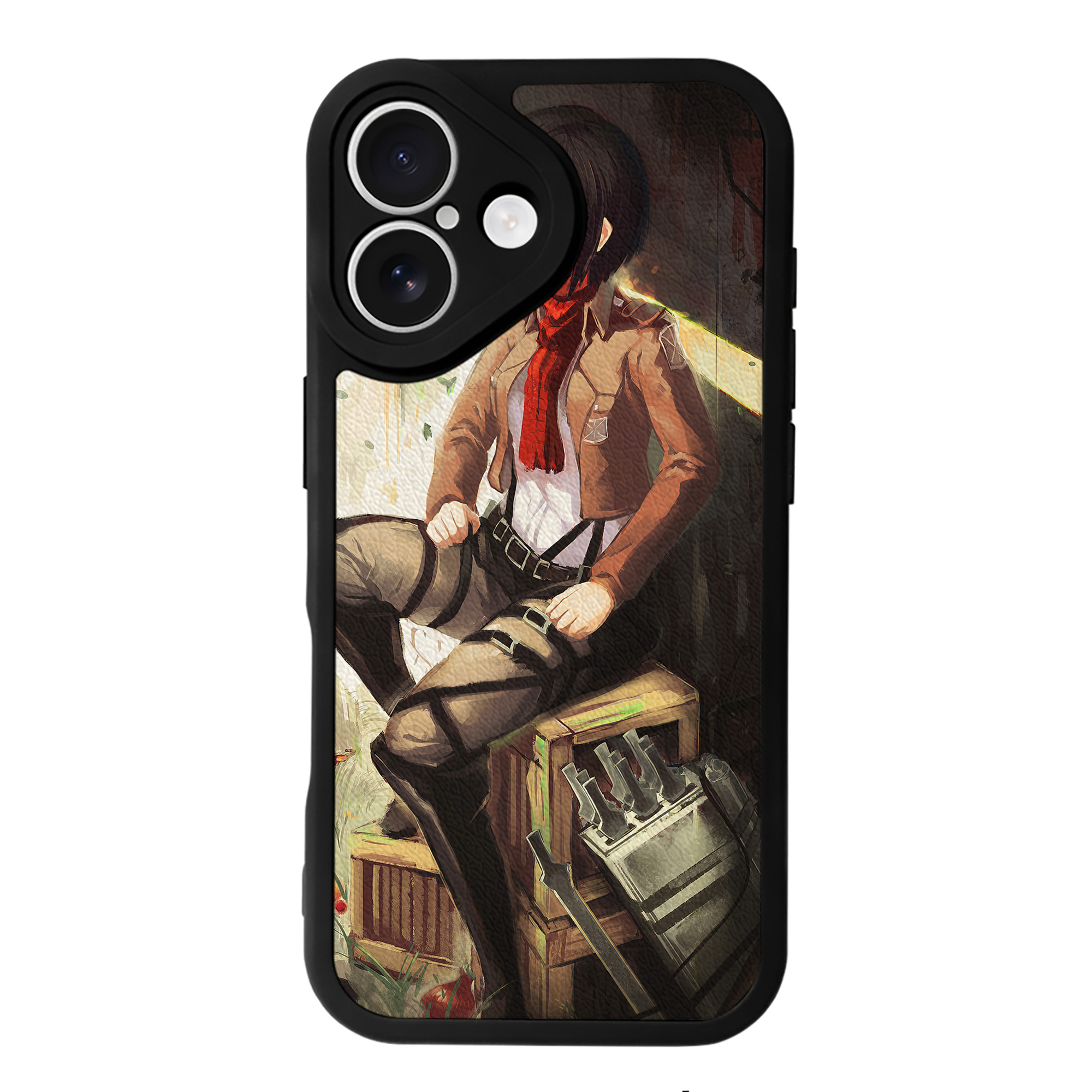 （画像用） 進撃の巨人 Attack on Titan 【iPhone 16シリーズ対応】シリコンスマホケース（レザー調） 材質：シリコン